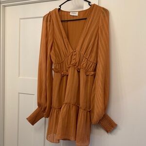 Storia Rust Long Sleeve Dress